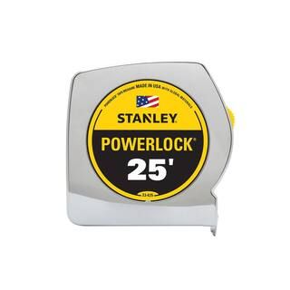 Stanley 25 ft. PowerLock Tape Measure-33-425D - The Home Depot | The Home Depot