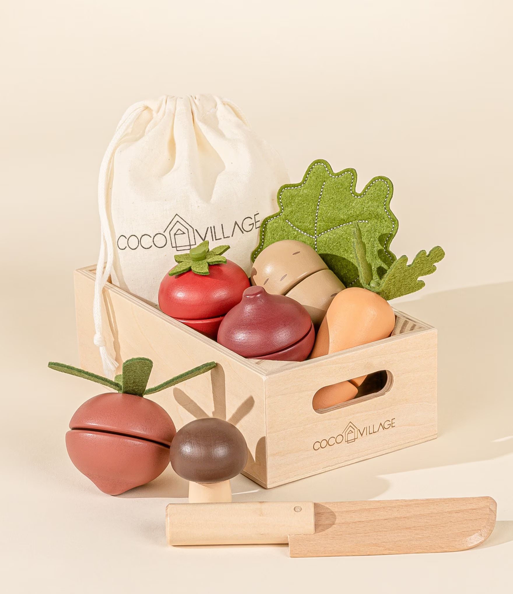 Wooden Vegetables Playset | Dillard's