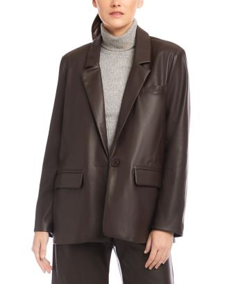 Fifteen Twenty Regan Faux Leather Blazer  | Bloomingdale's Women | Bloomingdale's (US)