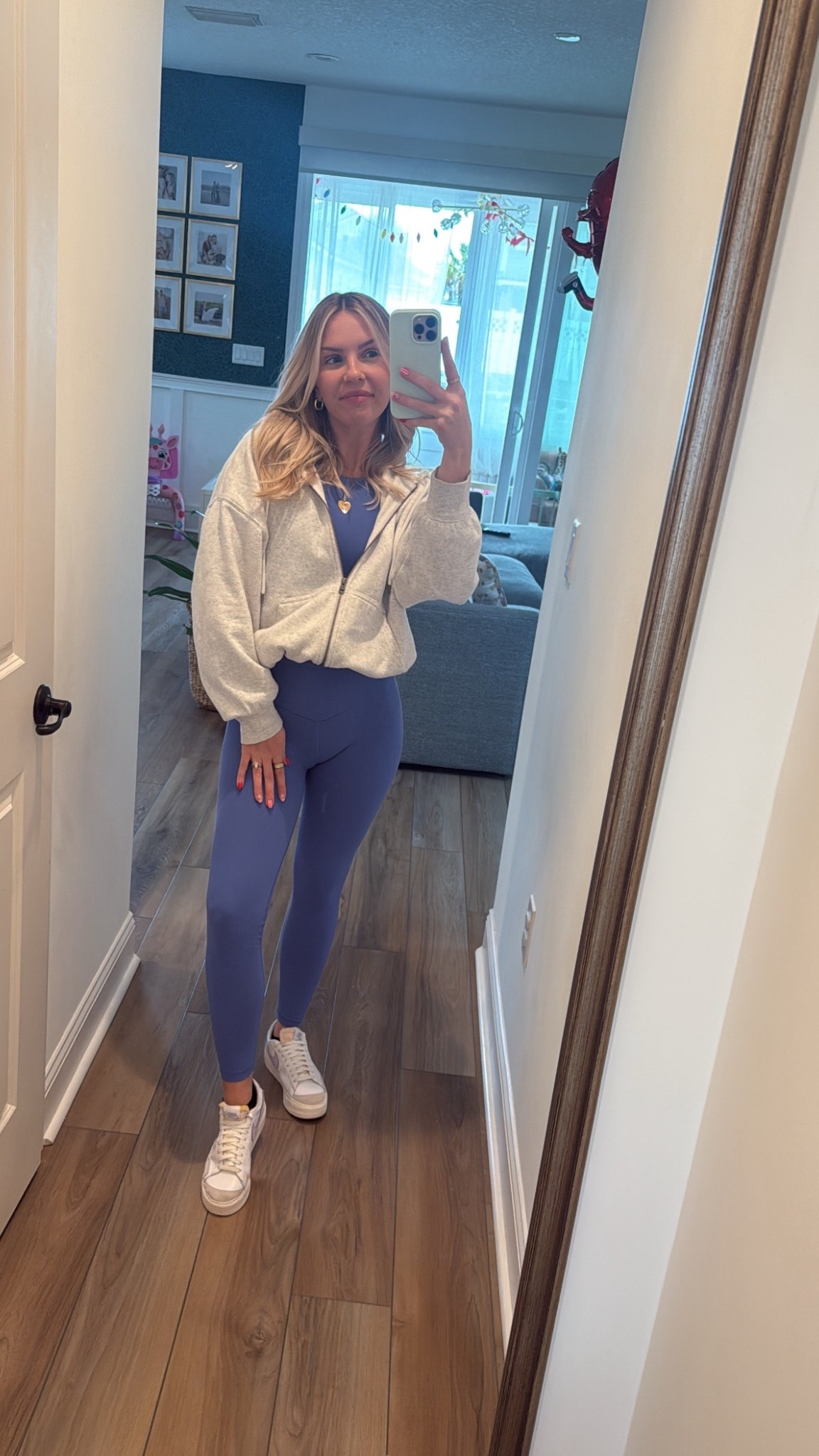 Wearing a small legging and medium in both tops! 

#LTKmomlife #LTKootd #LTKdayinmylife