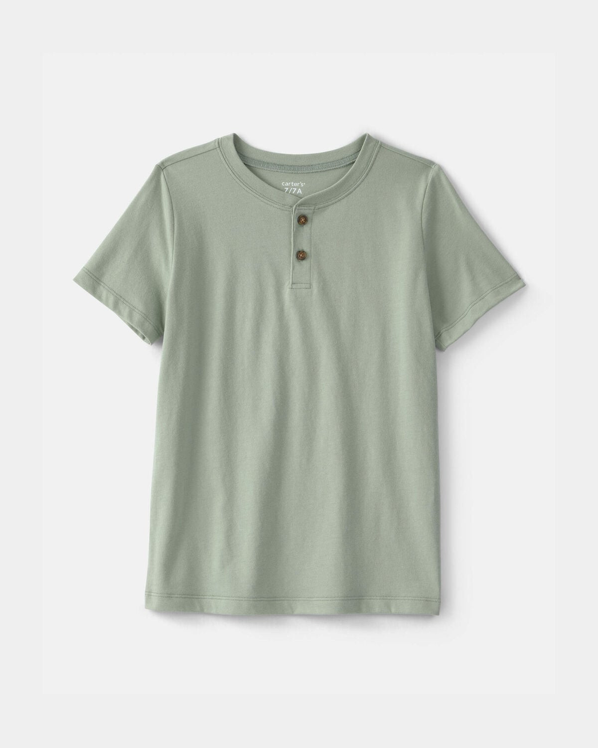 Boys Solid Henley T-Shirt - Green | Carter's Inc