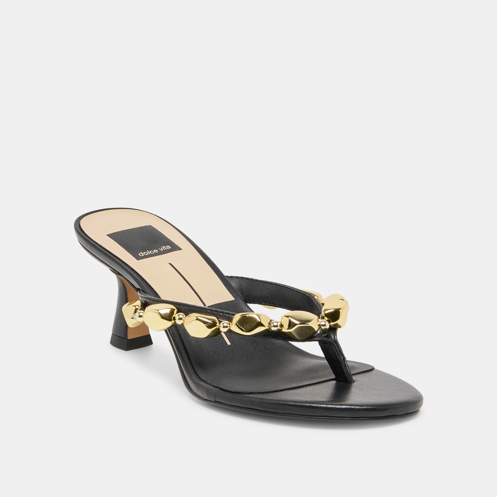 Daksie Black Leather Heels | Dolce Vita | DolceVita.com