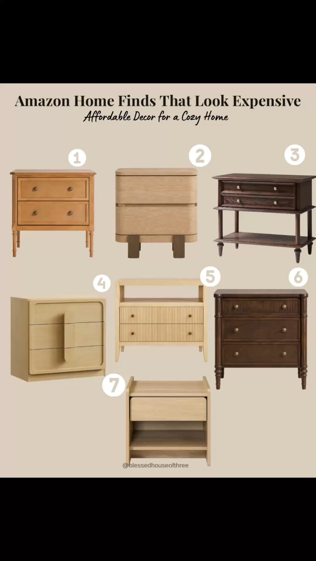 Amazon home finds that look WAY more expensive than they are. 🤎

I rounded up some of the prettiest Amazon home finds for creating an elevated, cozy home without the designer price tag. These affordable nightstands, bedside tables and table lamps have such a high-end look and would be beautiful in a neutral bedroom, living room or entryway.

If you love warm wood tones, designer-inspired furniture, neutral home decor and affordable Amazon finds, there are SO many good ones here. I especially love the nightstands — the details make them look so much more expensive! Save this for your next bedroom refresh or home decor update.

#AmazonHome #AmazonHomeFinds #AmazonFurniture #AmazonFinds #AffordableHomeDecor #NeutralHomeDecor #BedroomDecor #BedroomFurniture #Nightstand #BedsideTable #TableLamps #HomeDecorFinds #CozyHome #DesignerInspired #HomeDecor

#LTKHome #LTKSaleAlert