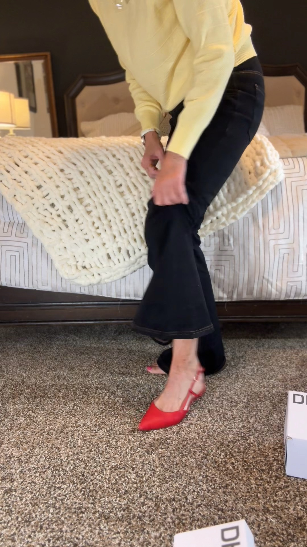 ‼️ SALE ALERT ‼️ 13% off the red and the silver style. Now $34.99

Red or silver pointed toe slingback ballet flats. White is on sale too. I am wearing my true size 7.5 so I think you can stay TTS. 

#LTKOver40 #LTKSaleAlert #LTKSeasonal