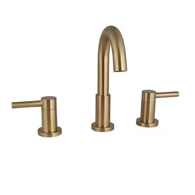 allen + roth Harlow Brushed Bronze 2-handle Widespread WaterSense High-arc Bathroom Sink Faucet w... | Lowe's