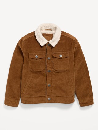 Sherpa-Lined Corduroy Trucker Jacket for Boys | Old Navy (US)