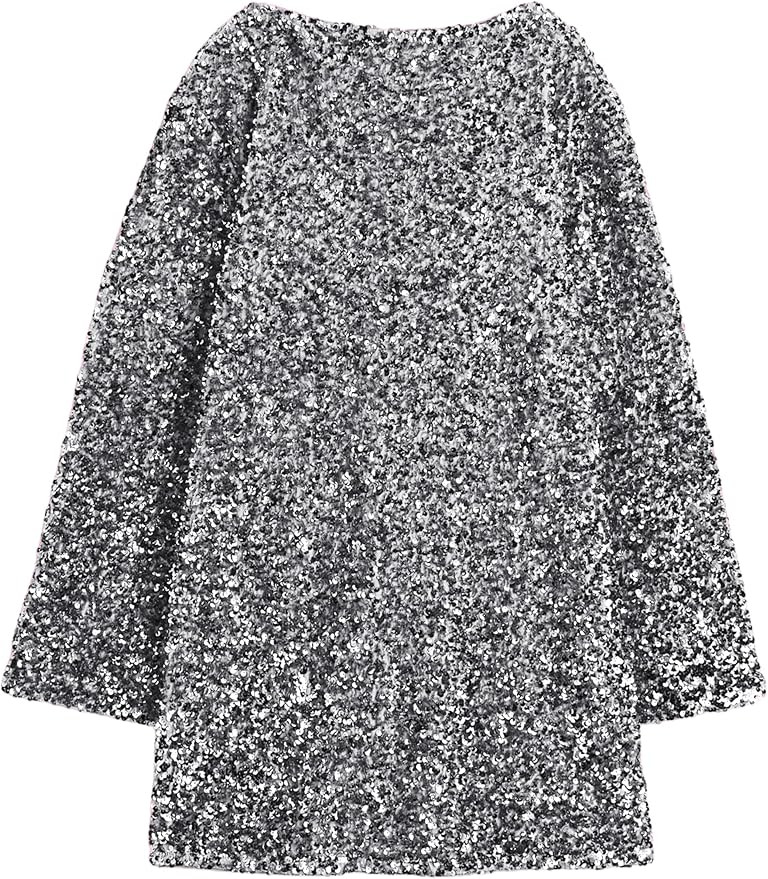 Lentta Women's Sequined Dress Petersham Ribbon Long Sleeve Party Night Out Club Festival Dresses | Amazon (US)