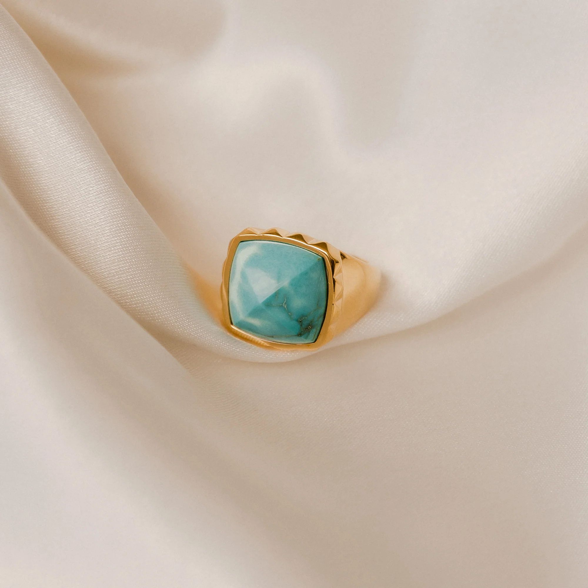 Turquoise Pyramid Ring | Erin Fader Jewelry Design