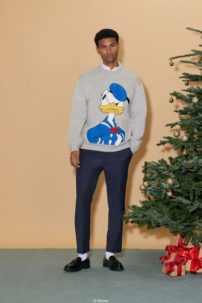 Unisex Disney Donald Duck Chenille Patch Pullover | Forever 21