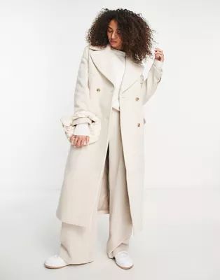 & Other Stories wool maxi coat in beige | ASOS (Global)