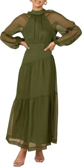 Julip Long Sleeve Tiered Maxi Dress | Nordstrom