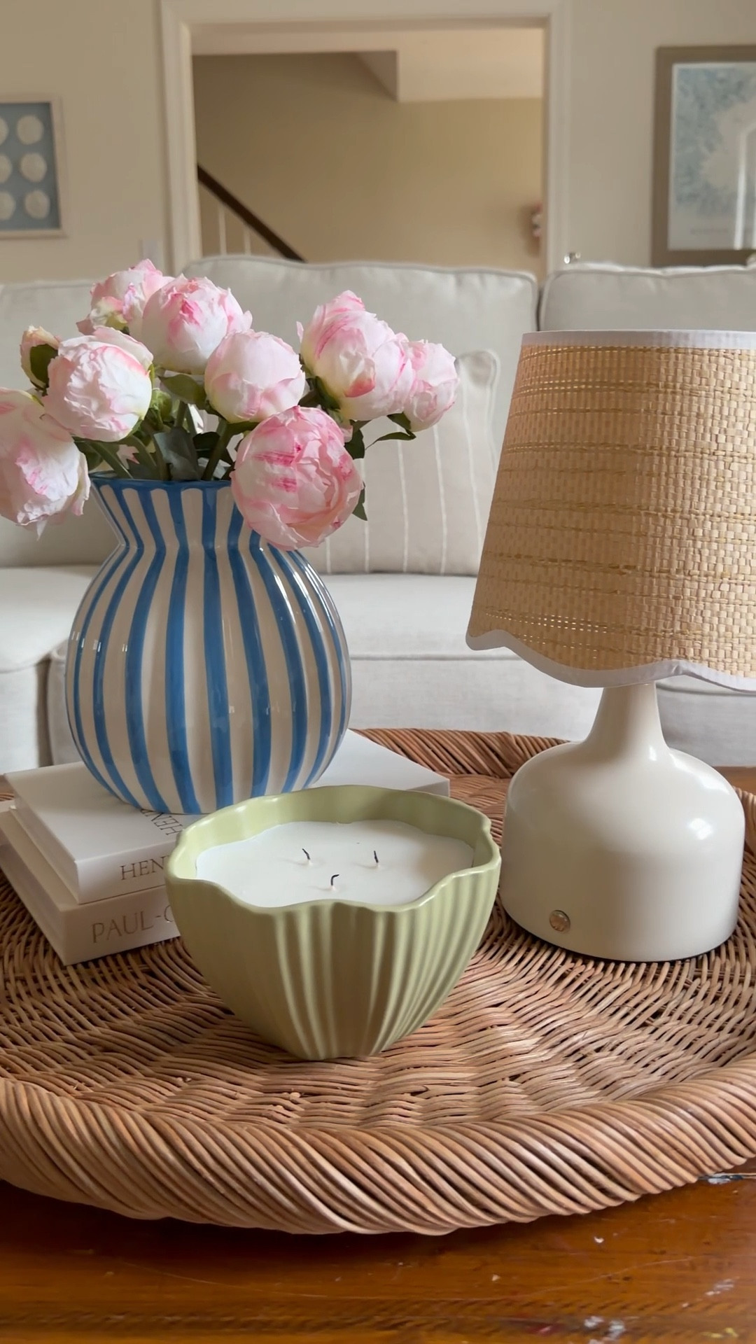 I couldn’t believe this vase when I saw it! Or that it’s from Walmart! It’s so adorable for spring and summer and it’s giving Anthro vibes but it’s under $15! I love it with these peonies and my current fave cordless lamp.

#LTKSeasonal #LTKHome