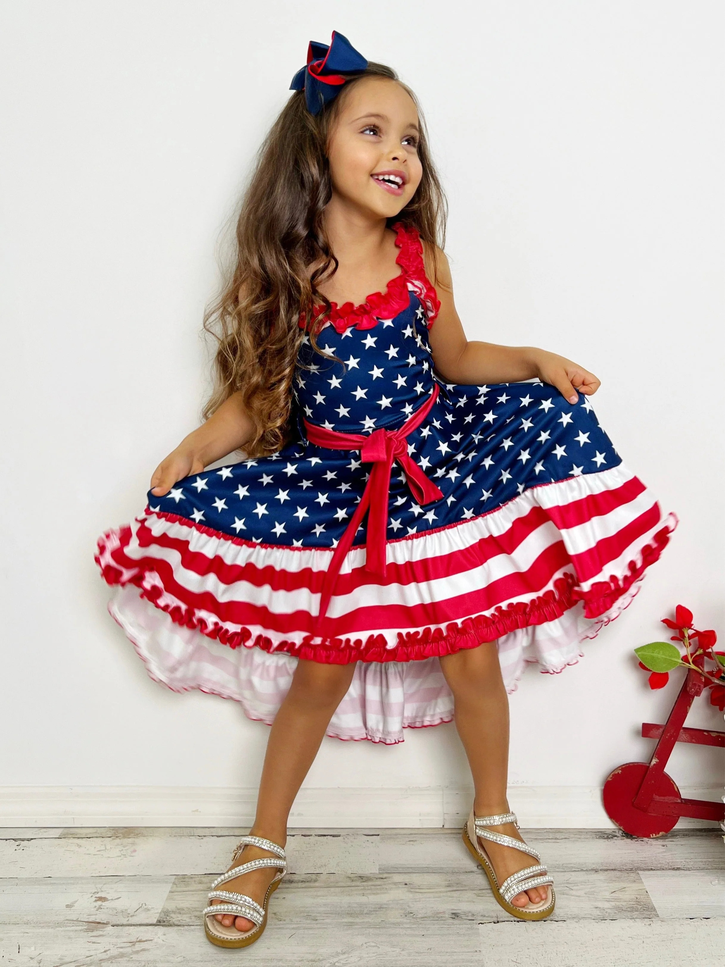 Baby You're A Firework Hi-Lo Dress | Mia Belle Girls