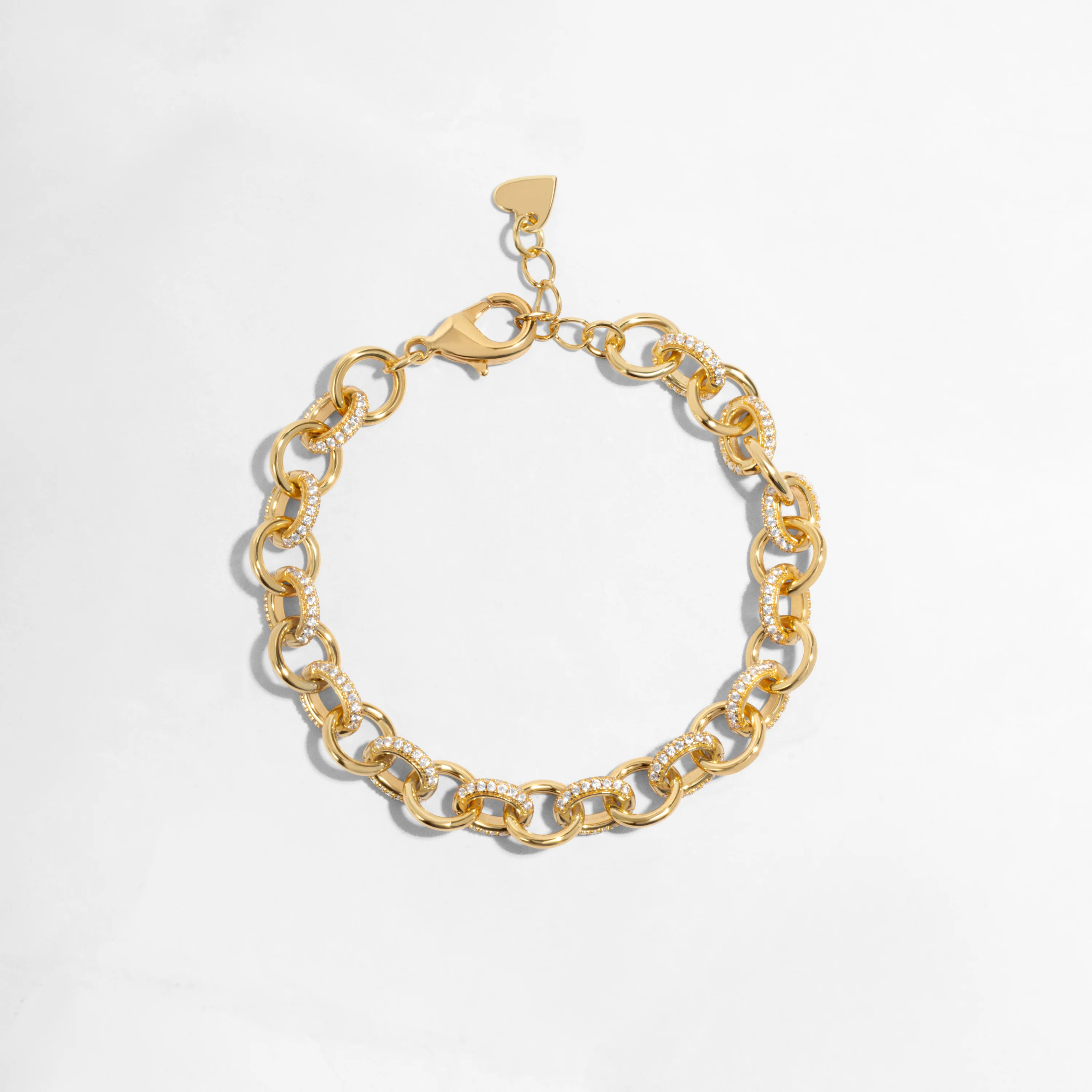 Round Pave Link Bracelet | Sami Jewels