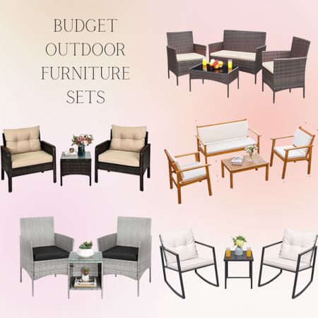 Amazon Outdoor Furniture Sets under $200! LOVE these, ALL have amazing reviews!! 

#LTKhome #LTKFind