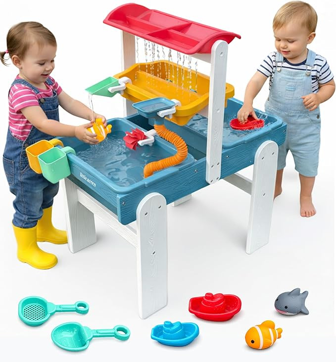 Water Table for Toddlers 1-3 | Outdoor Toys for Toddlers 1-3 | Sensory Sand & Water Play Table fo... | Amazon (US)