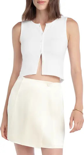 Favorite Daughter The Dalia Rib Button Front Crop Top | Nordstrom | Nordstrom