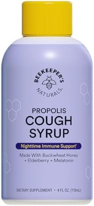 BEEKEEPER’S NATURALS B.Better Nighttime Cough Syrup for Adults - Elderberry Extract, Bee Propol... | Amazon (US)