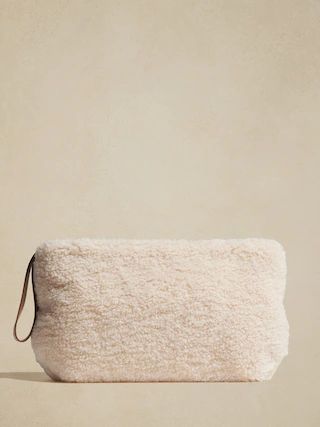 Faux Shearling Pouch Wristlet | Banana Republic Factory