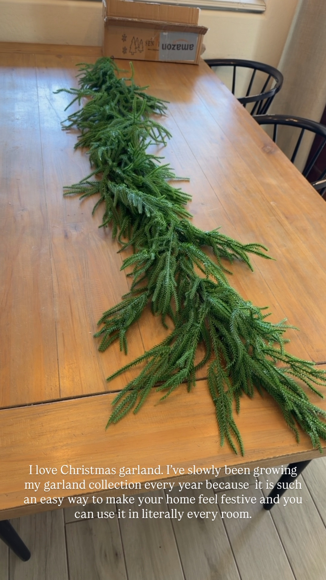 6ft real touch Norfolk Pine Christmas Garland. I love that this one is wired so you can fluff and shape it to your desired look! Bonus: It’s currently on sale! 

#LTKSeasonal #LTKHoliday #LTKHome