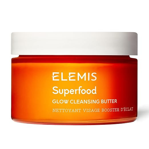 ELEMIS Superfood AHA Glow Cleansing Butter, Daily Facial Cleanser/Mask Removes Makeup, Cleanses &... | Amazon (US)