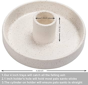 Palo Santo Holder, Ceramic Incense Holder for Palo Santo Sticks, Scent Wood Stand and Ash Catcher... | Amazon (US)