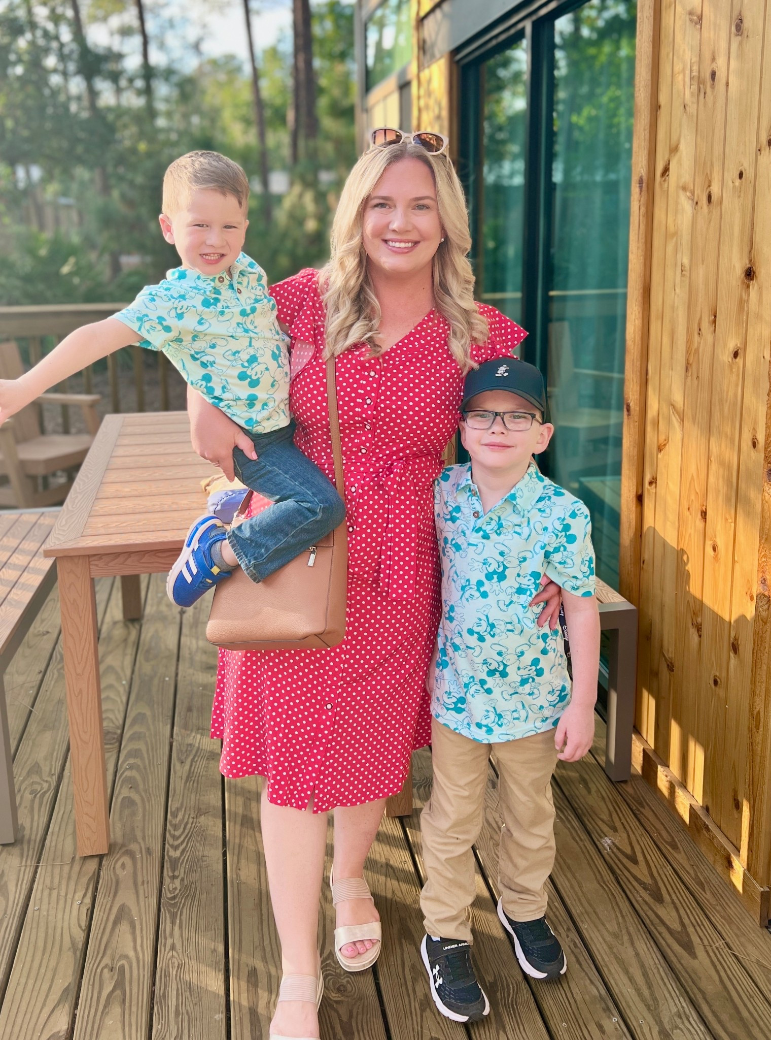 I love this red and white polka dotted vintage style dress for Magic Kingdom nights. It's dressy enough for dinner and brings me back to the time of Walt Disney. Minnie Mouse Dress for Magic Kingdom. Mom Magic kingdom outfit. Ootd Disney world. Mom Disney outfit. Midsize dress for busy mom.

#LTKMidsize #LTKTravel #LTKootd