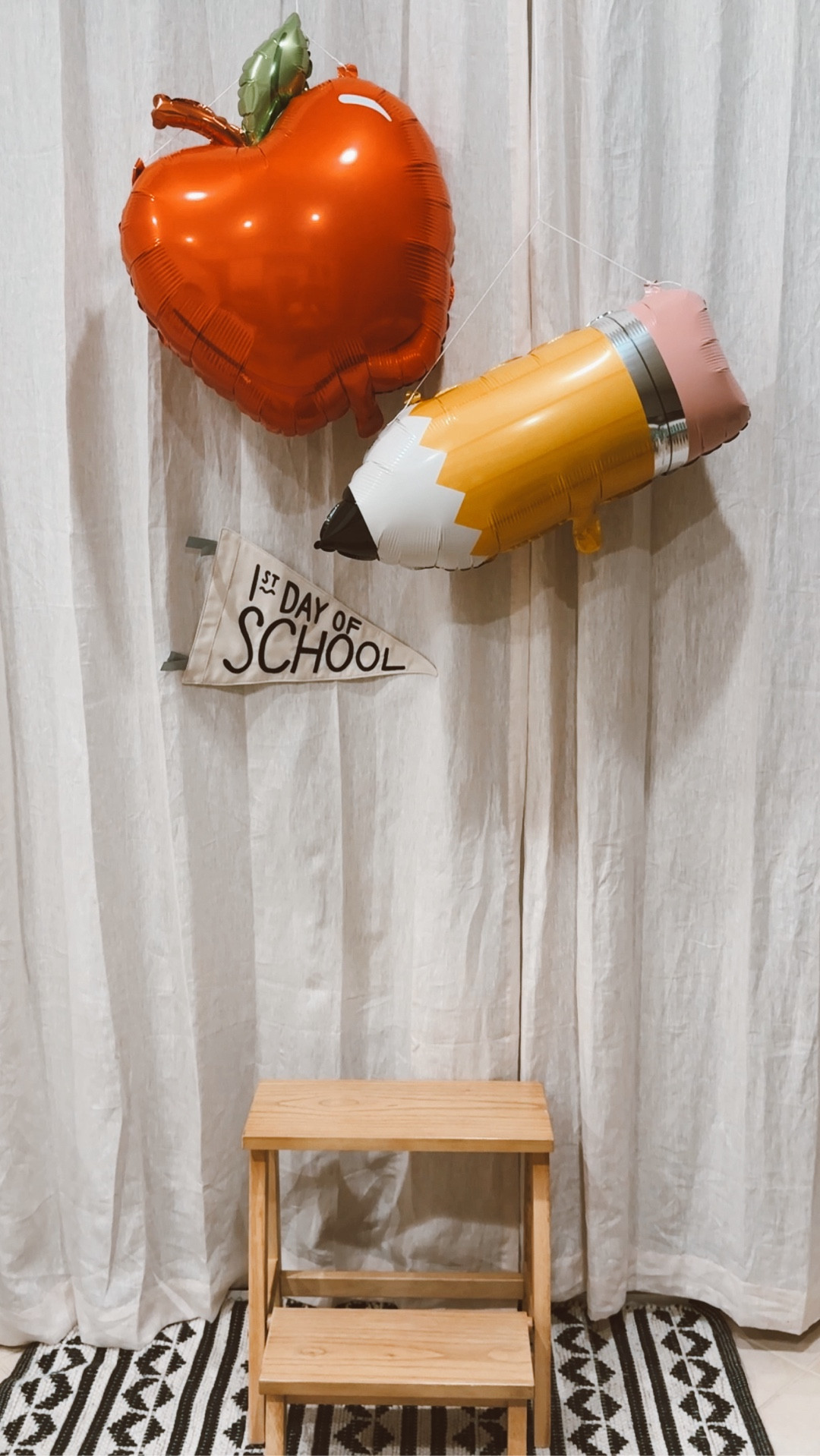 Back to school, but make it cute 🎒✏️ Whipped up the sweetest (and affordable!) little backdrop for my boys’ first day—because why not add a little extra magic to the chaos? 🚌💨 Shop my links for all the budget-friendly “back to school” inspired decor 💙💕🤍

#LTKSeasonal #LTKFamily #LTKKids