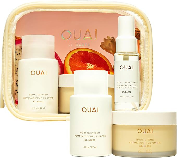 OUAI Wanna Get A-OUAI Kit – Limited Edition Travel Set with Cleanser, Body Crème & Hair & Body... | Amazon (UK)
