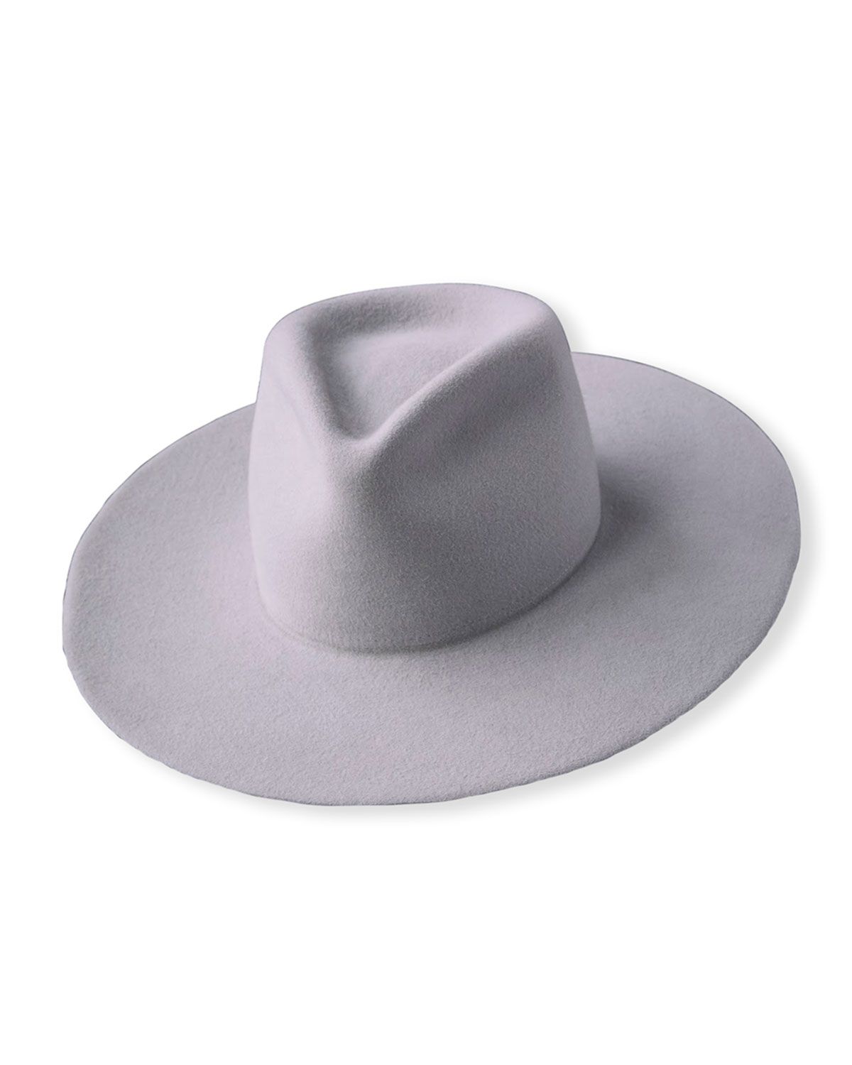 Wide-Brim Rabbit Felt Fedora | Neiman Marcus