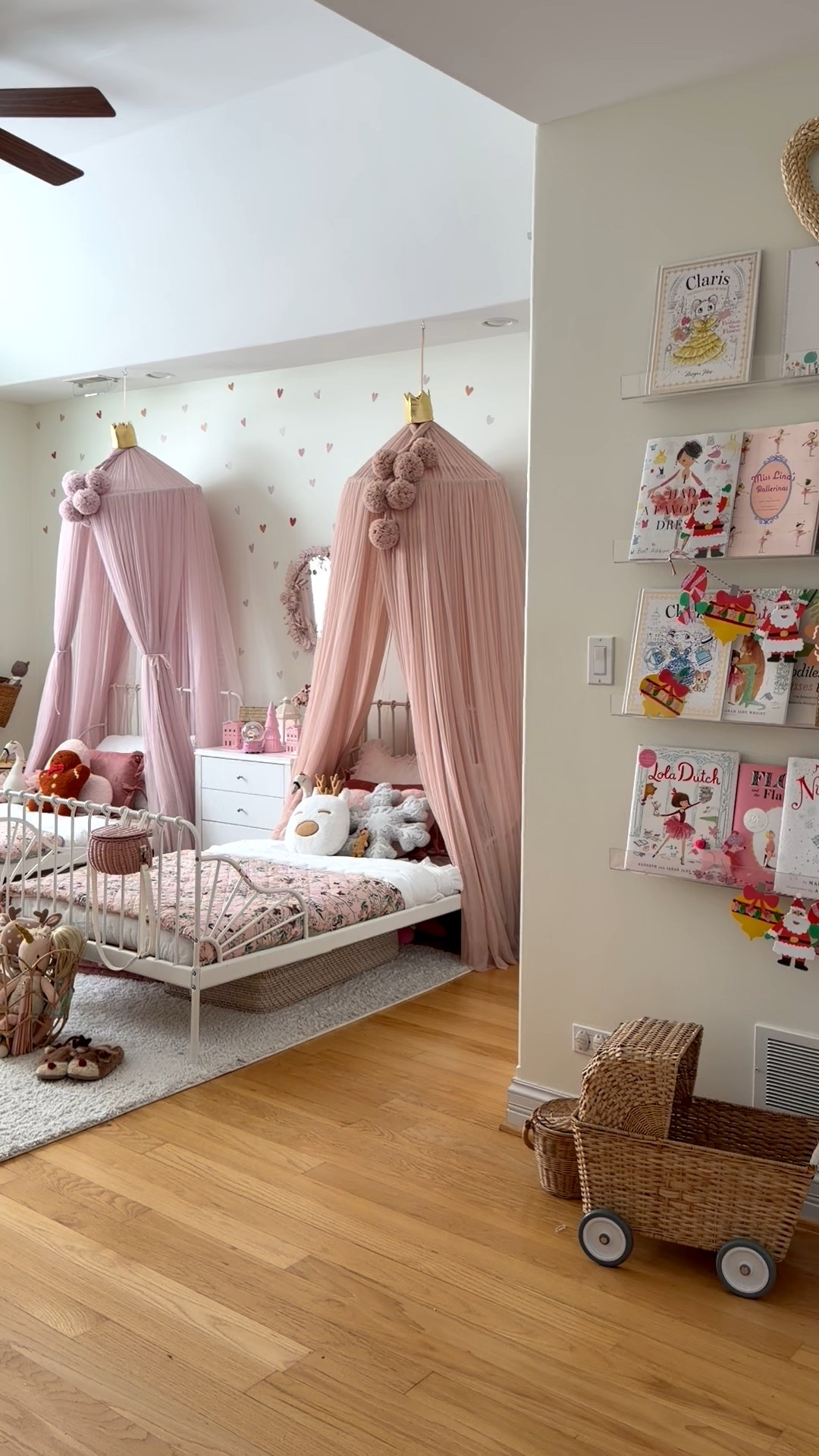 The girls’ room decorated for the Holidays! Lots of pinks and reds here! 

#LTKKids #LTKSeasonal #LTKHoliday