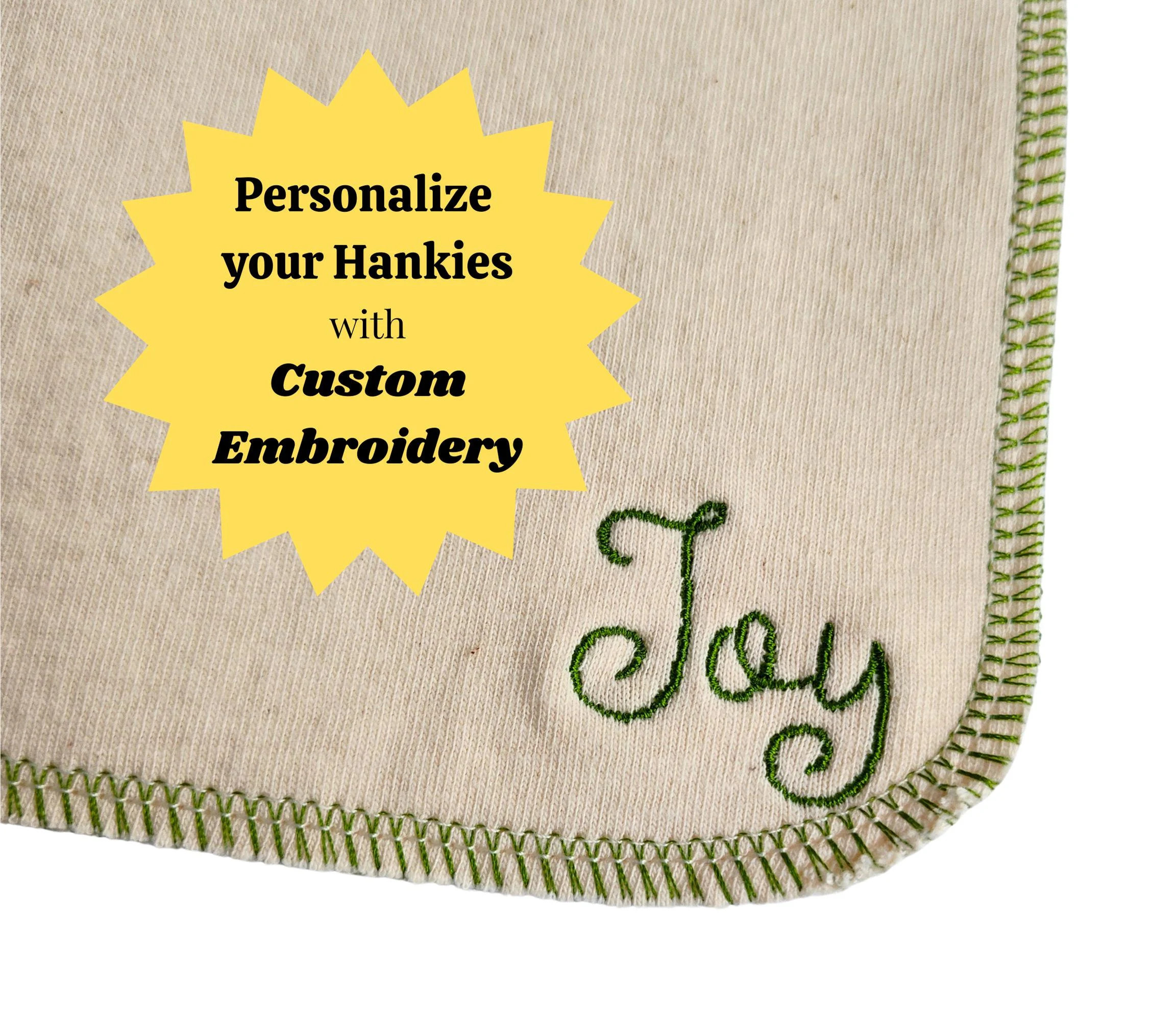 Embroidery on Hankies - Custom Embroidery Package - Add Personalized Embroidery to Hankies - Hankies sold Separately | Etsy (Global)