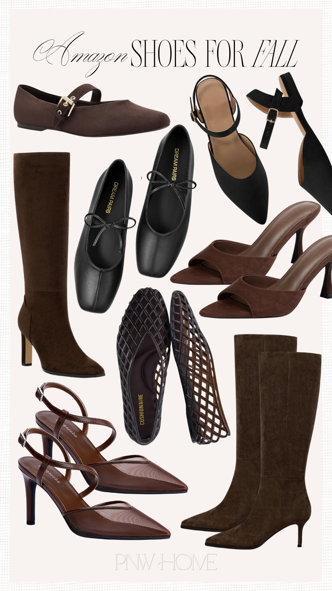 Amazon shoe finds you'll be wearing all fall!

fall shoes, fall footwear, chocolate brown shoes, black shoes, black flats, pointed toe flats, jelly shoes, jelly flats, suede flats mesh pumps, brown boots, high heeled boots, knee high boots, suede sandals, ballet flats, workwear 

 #LTKgrwm #LTKootd #LTKSeasonal