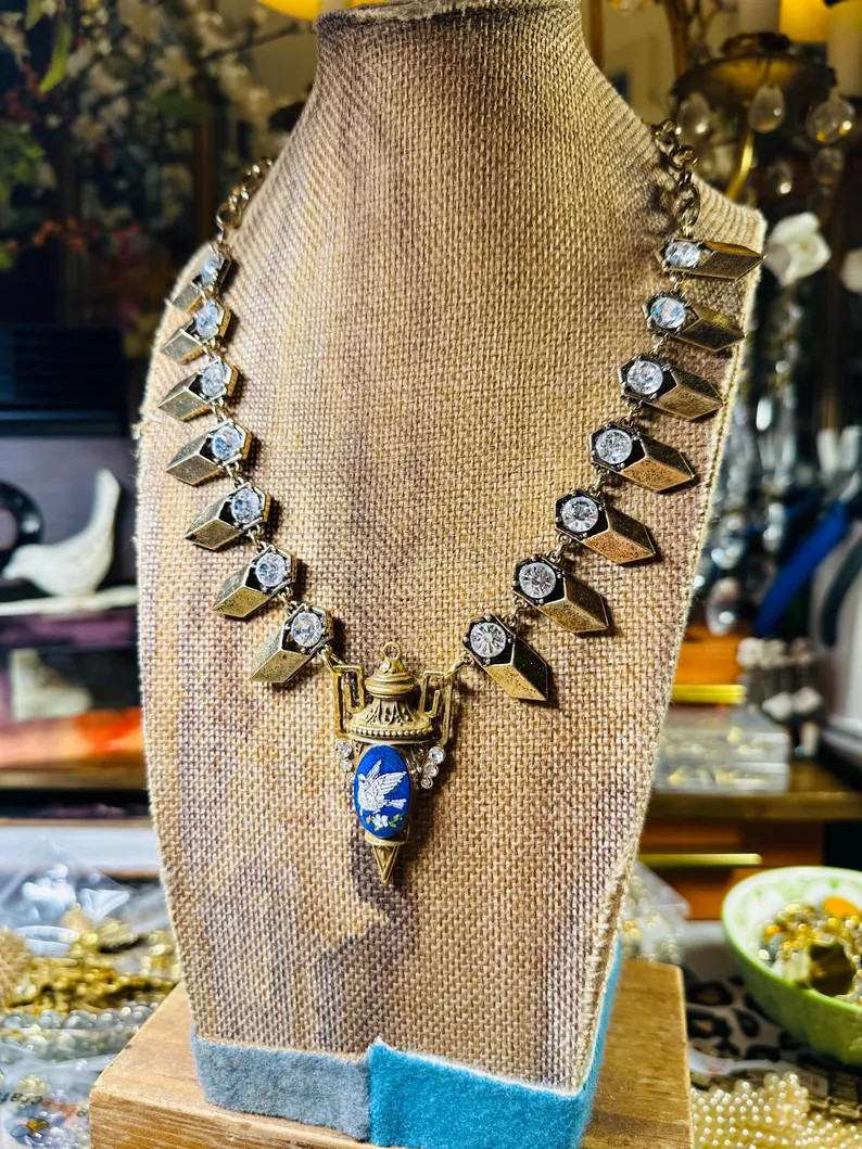 Rapture | 1990s Vintage Necklace Reimagined with Modern Statement Pendant | Patina & Pearl Vintag... | Etsy (US)