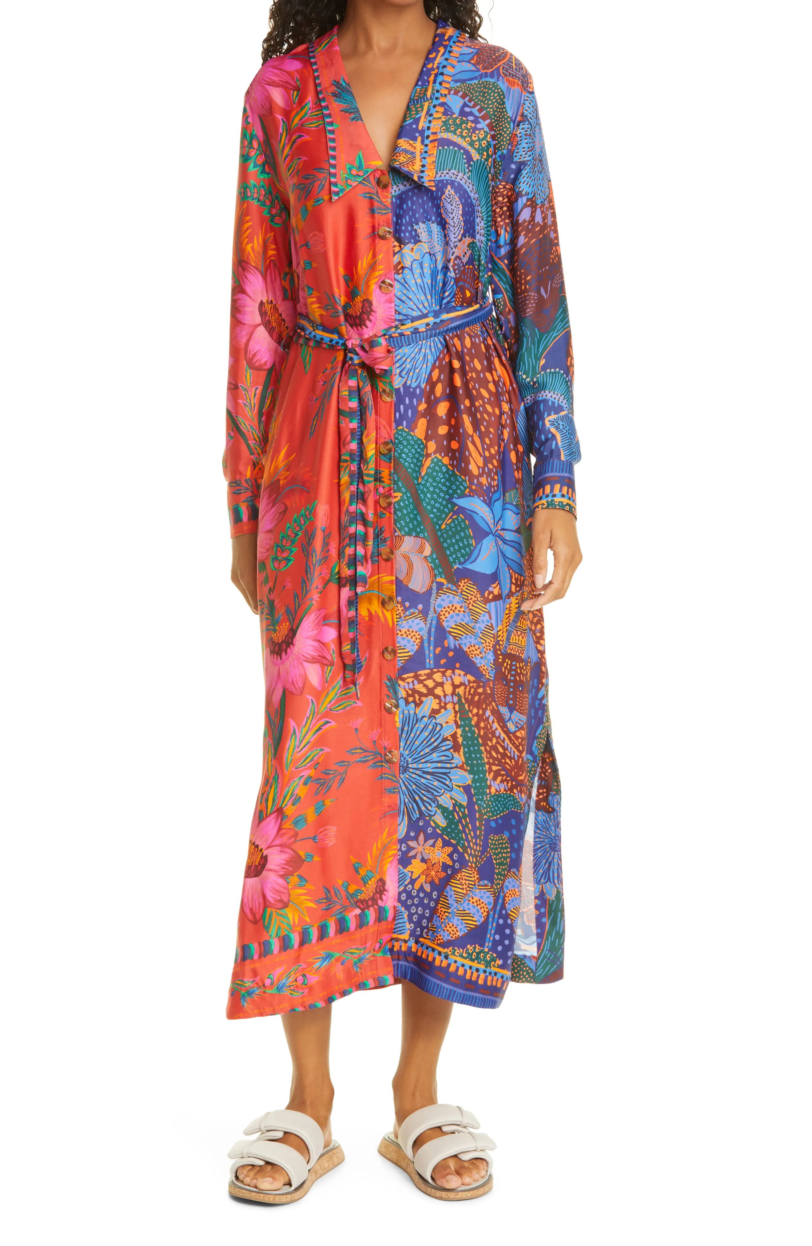 FARM Rio Mixed Print Maxi Dress, Size Large in Multi at Nordstrom | Nordstrom