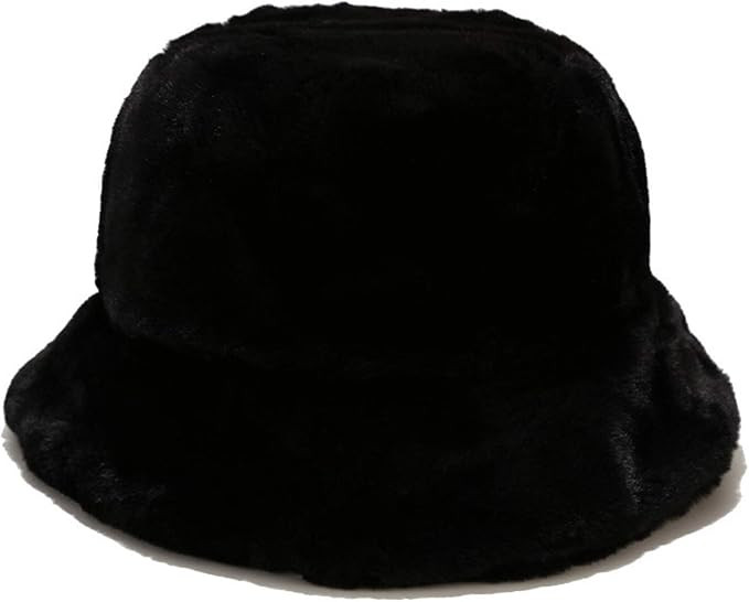 OCTEEN Fluffy Faux Fur Bucket Hat Winter Warm Hat for Women Men | Amazon (US)
