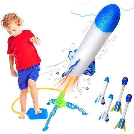 Chomunce Jump Rocket Launchers for Kids Toys for 3 4 5 6 7 8 Year Old Boys Girls Air Rocket Launc... | Amazon (US)