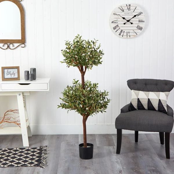54" Artificial Olive Tree Topiary in Pot | Wayfair North America
