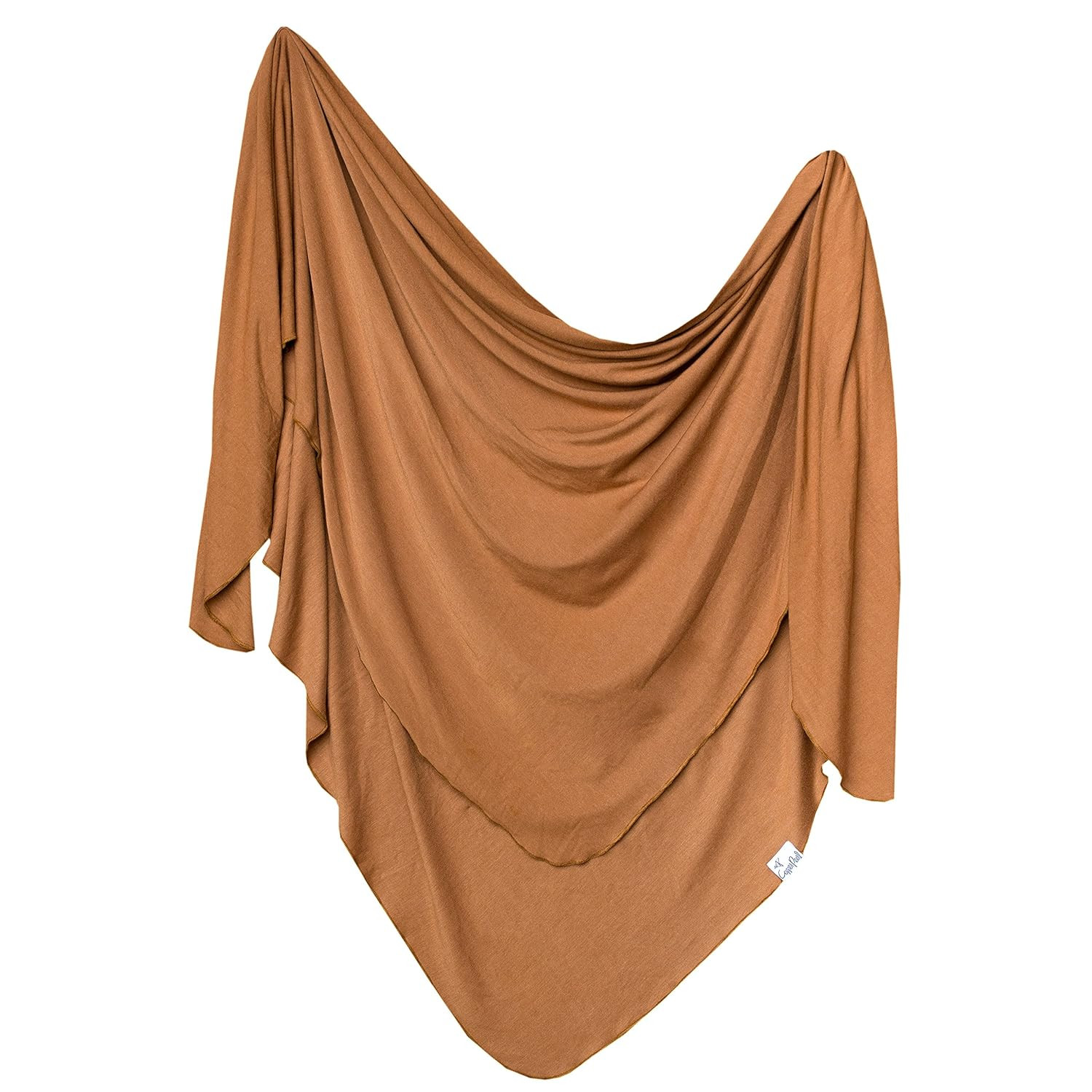 Large Premium Knit Baby Swaddle Receiving Blanket"Camel" by Copper Pearl | Amazon (US)