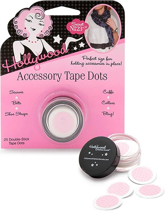 Hollywood Fashion Secrets Hypoallergenic Accessory Tape Dots, Secure Hold, 25-Count | Amazon (US)
