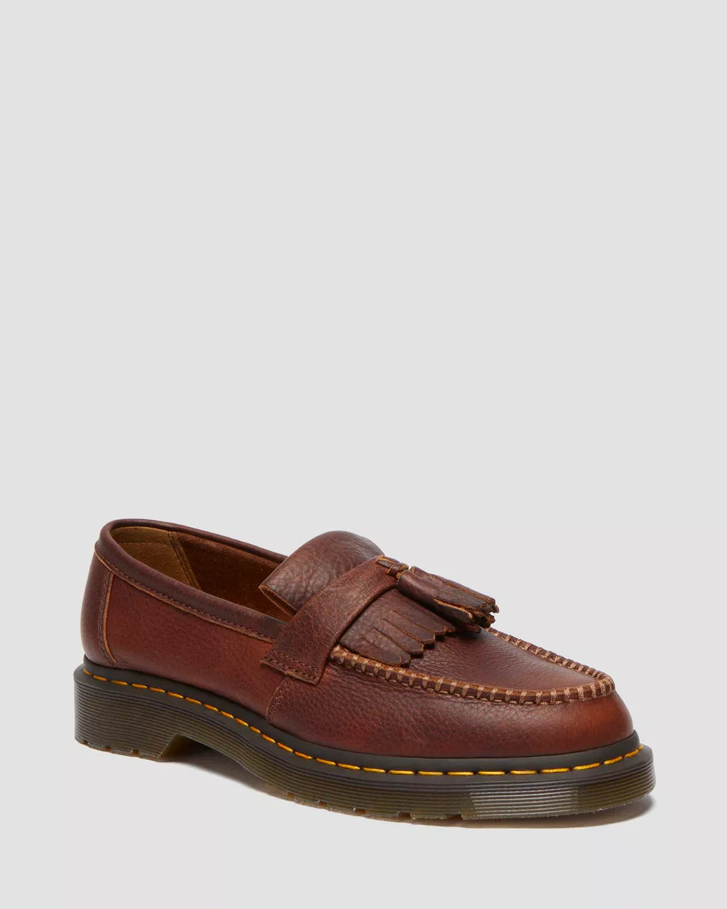 Adrian Yellow Stitch Ambassador Leather Loafers | Dr. Martens