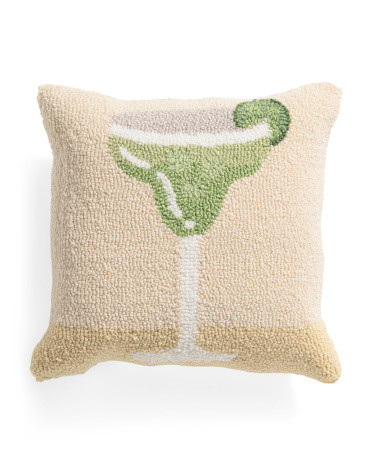 14x14 Margarita Hooked Pillow | TJ Maxx