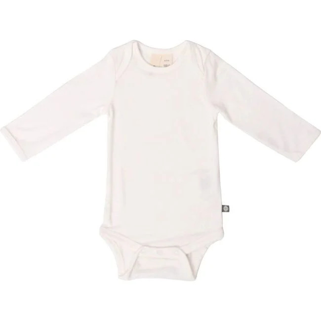 Long Sleeve Bodysuit, Cloud | Maisonette