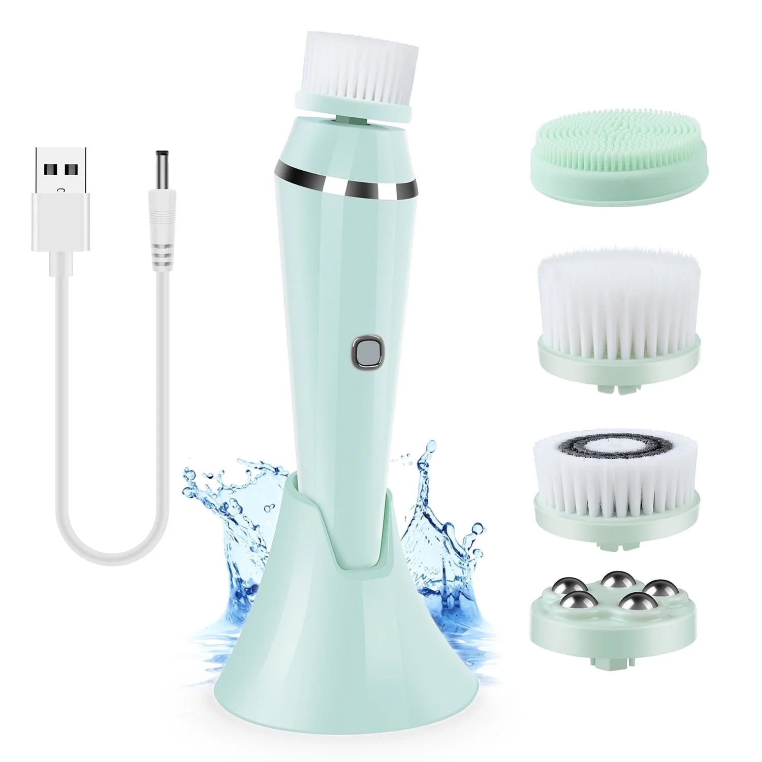 MichPong Facial Cleansing Brush Rechargeable Facial Scrubber IPX7 Waterproof 3 Speeds | Walmart (US)