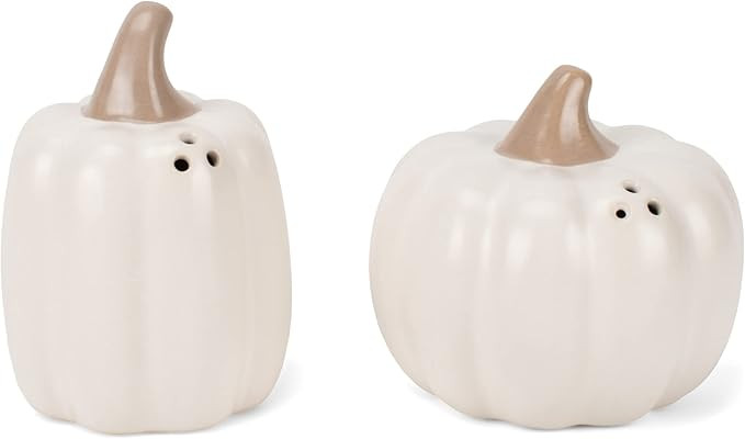 Nat & Jules Mini Pumpkin Shaped 3 Inch Ceramic Salt and Pepper Shakers: Perfect for Thanksgiving,... | Amazon (US)