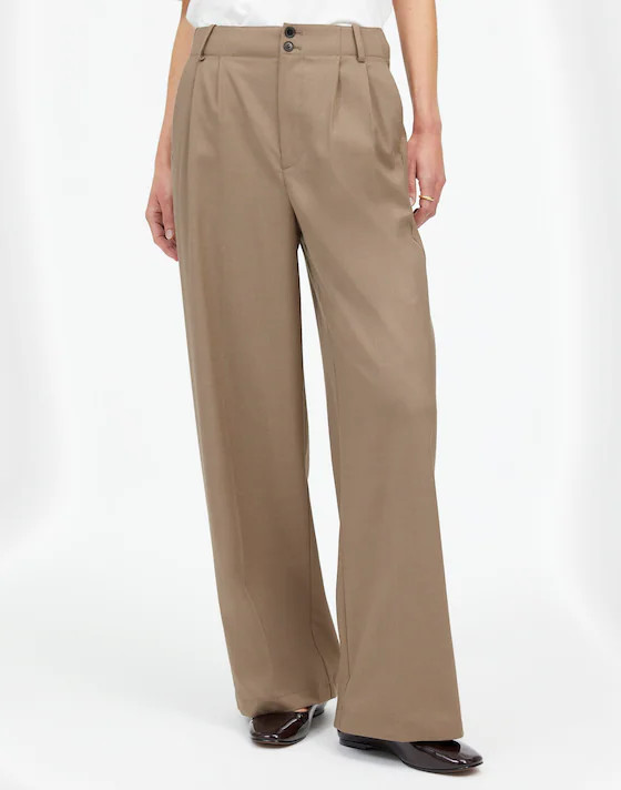 The Harlow Wide-Leg Trouser in Brushed Twill | Madewell