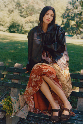 Reagan Faux Leather Bomber by Pilcro Jacket | Anthropologie (US)