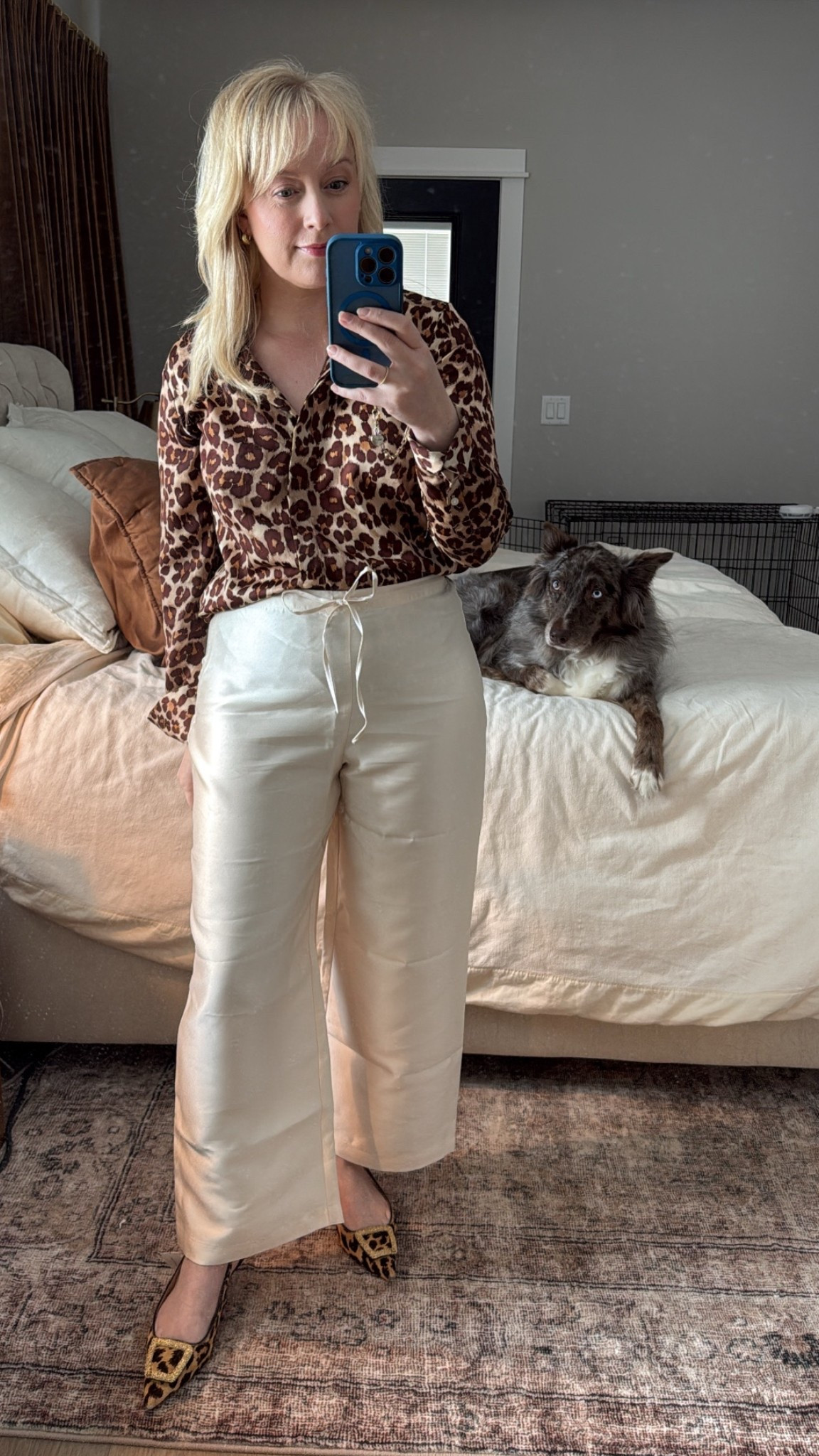 This most incredible dress pant. Save this for your next work meeting, conference, holiday pant or even date night. Has the sheen of a satin but more structure. In a large but going to go with a medium. I am right in between sizes. #hocspring There are color options for all the seasons except summer.

#LTKMidsize #LTKWorkwear #LTKootd