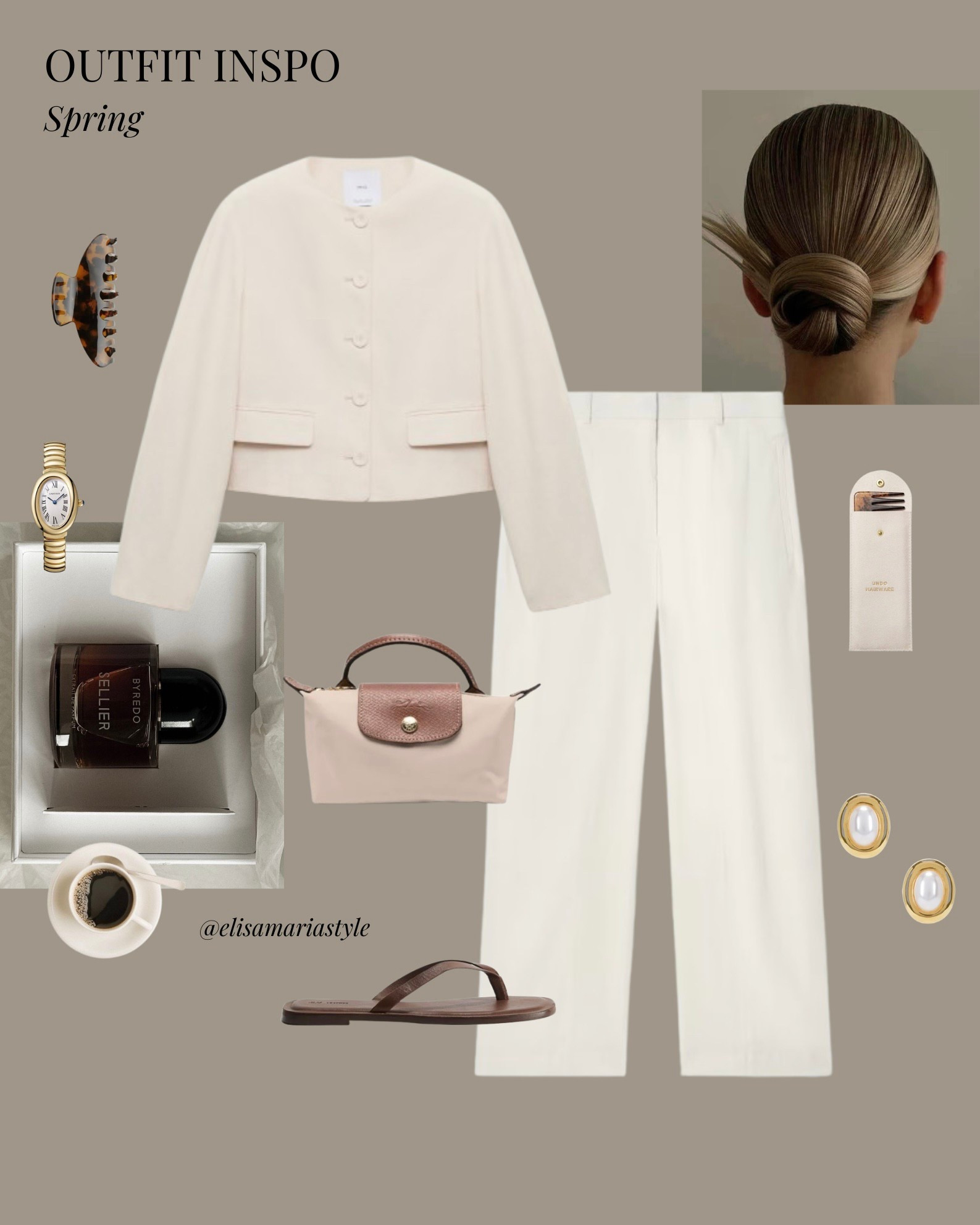 Linen trousers and jacket outfit for spring and summer 🤍

#LTKmodest #LTKspring #LTKbag
