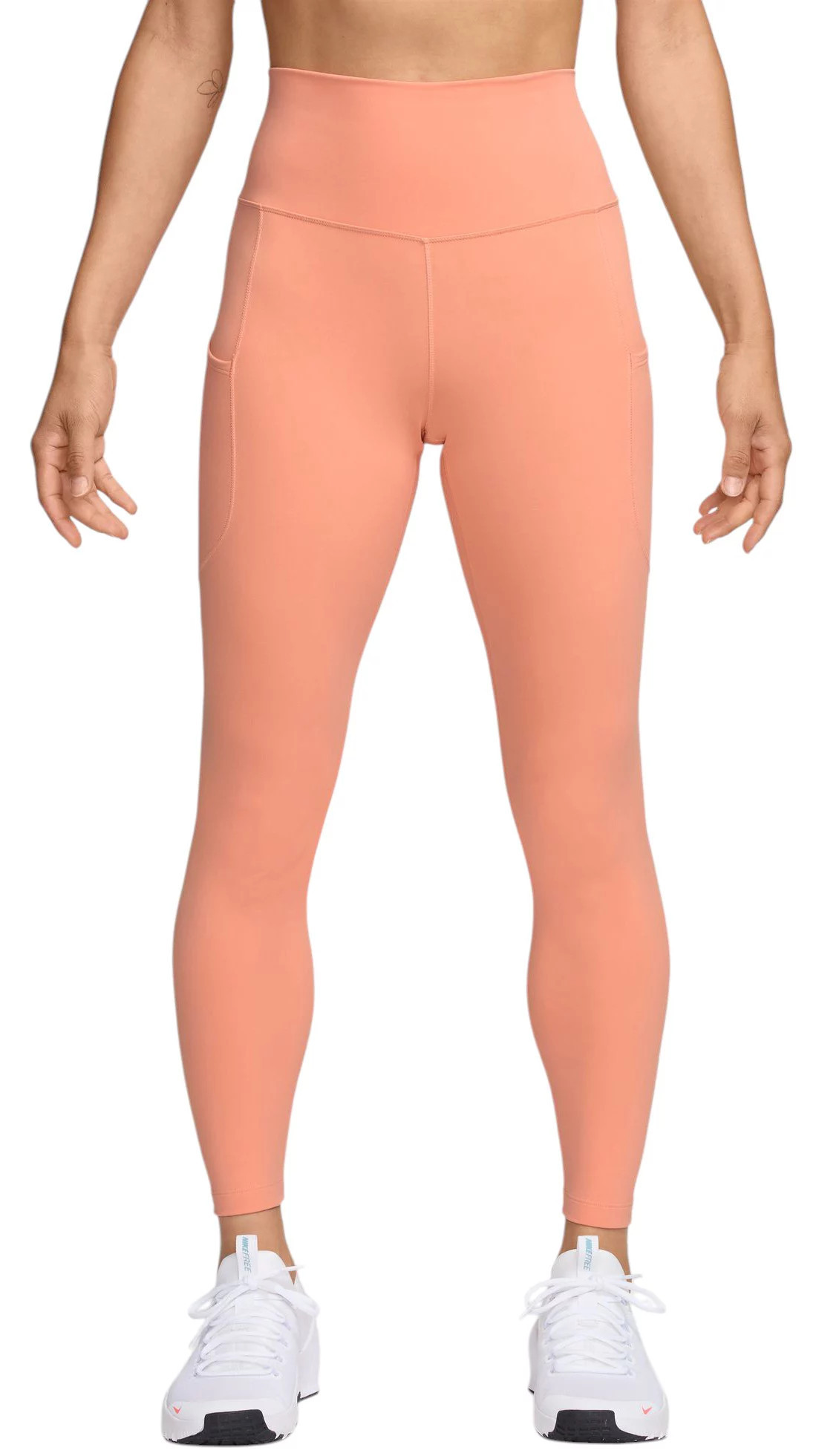 Nike Women's One High-Waisted 7/8 Leggings with Pockets, Large, Apricot Agate | DICK'S Sporting Goods